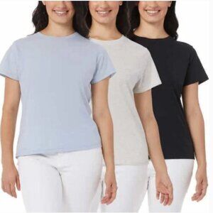 32 Degrees Ladies' Cotton Blend Tee T Shirt 3 Pack Size M
